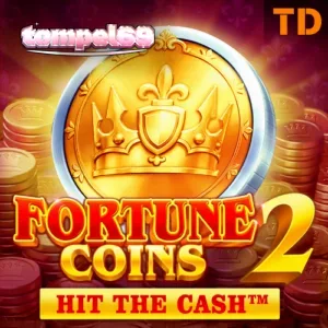 Tampilan visual slot Fortune Coins 2 dengan nuansa koin emas dan latar belakang tradisional