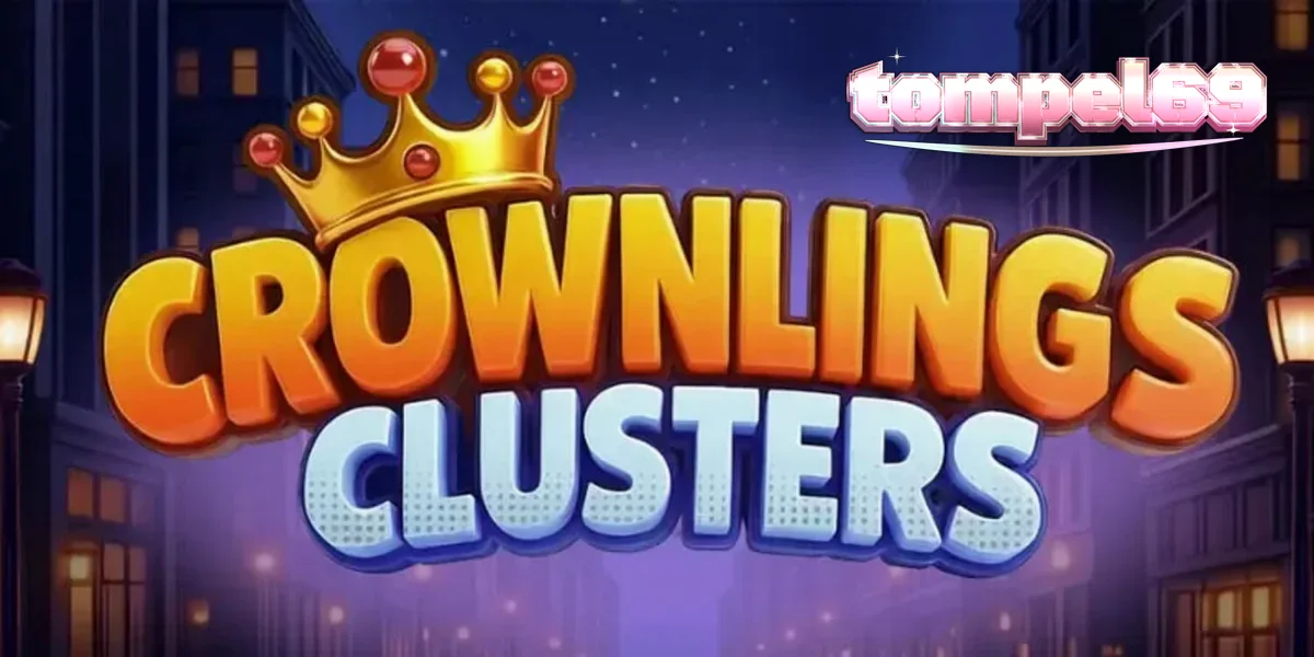 Tampilan visual ceria dari slot Crownlings Clusters dengan makhluk gumpalan neon.